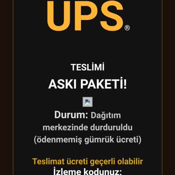 UPS Adına Gelen Sahte Maillerle Mağduriyet
