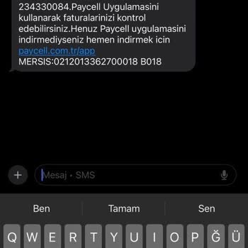 Yanlış SMS İle Ödeme Bilgilendirmesi