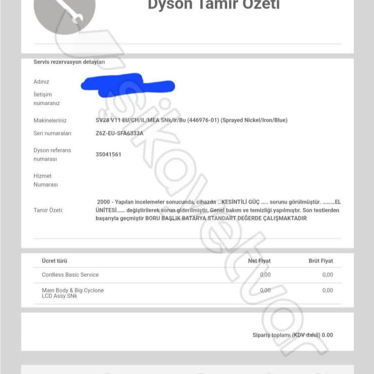 Dyson V11 Süpürgemde Kronik Arıza Problemi