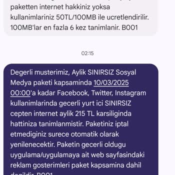 Sınırsız Sosyal Medya Paketi Yanıltmacası