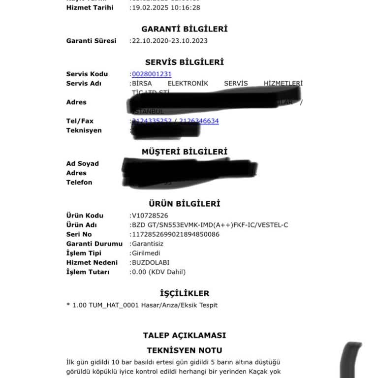 Vestel Buzdolabında Gövde Kaynaklı Kaçak Ve Yanıltıcı Bilgi