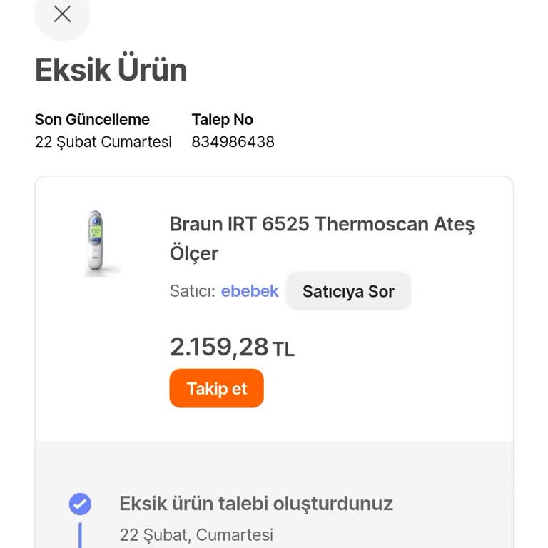 Ebebek'ten Eksik Ürün Ve İletişimsizlik Sorunu