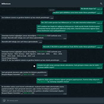 İptal Edilen Abonelik İçin Haksız Fatura Talebi