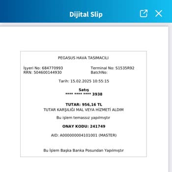 Pegasus Hava Yolları'ndan Fatura Talebi