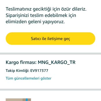 Amazon Siparişimde Gecikme Ve İletişim Sorunu