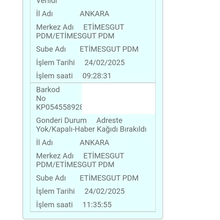 PTT Kargo Adresime Gelmeden Teslimat Yapılmadı