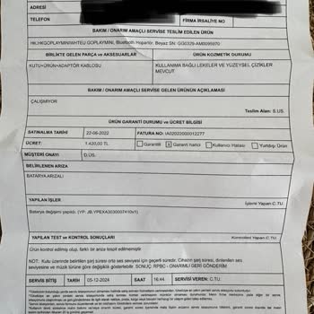 Servis Sonrası Hoparlörümde Beklenmedik Arıza