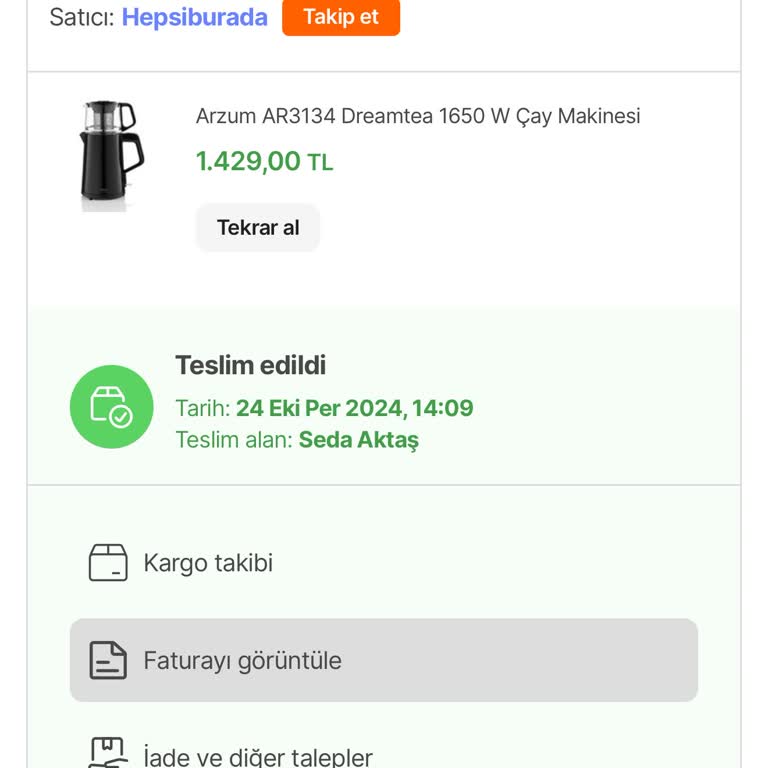 Çay Makinesi Hayal Kırıklığı: Sürekli Arızalanan Ürün Ve Para İadesi Talebi