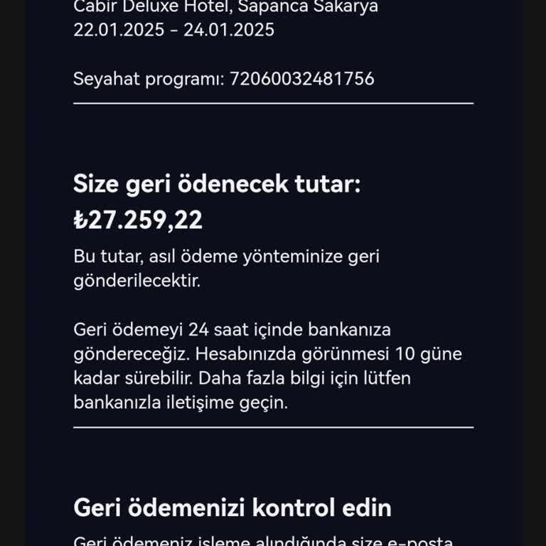 Geciken Rezervasyon İadesi Ve Ulaşılamayan Müşteri Hizmeti