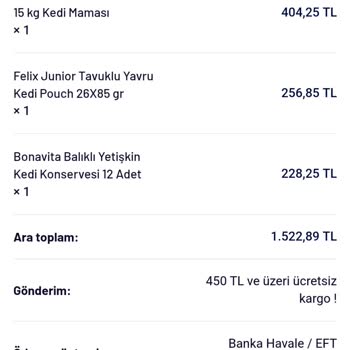 Hepsipetshop.com'dan Kedi Maması Alışverişinde İletişim Sorunu