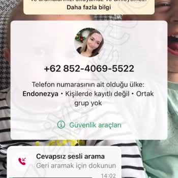 WhatsApp +62 Numara Araması