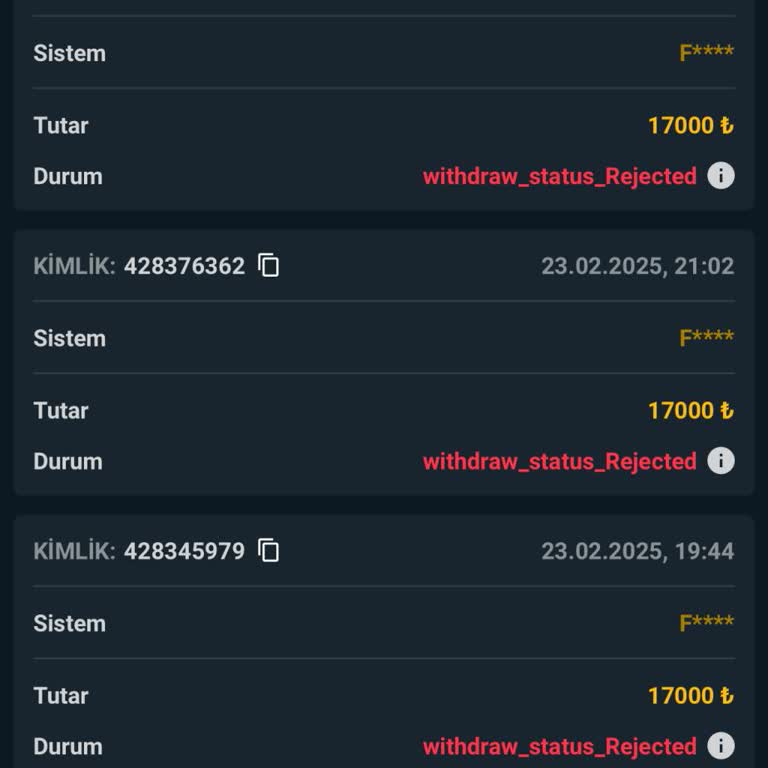 Betnef Sitesinde Çekim İşlemleri Sürekli İptal Ediliyor