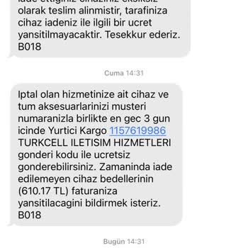 Yanıltıcı Ücret Talebi: İade Edilen Cihazlar Hakkında Sorun