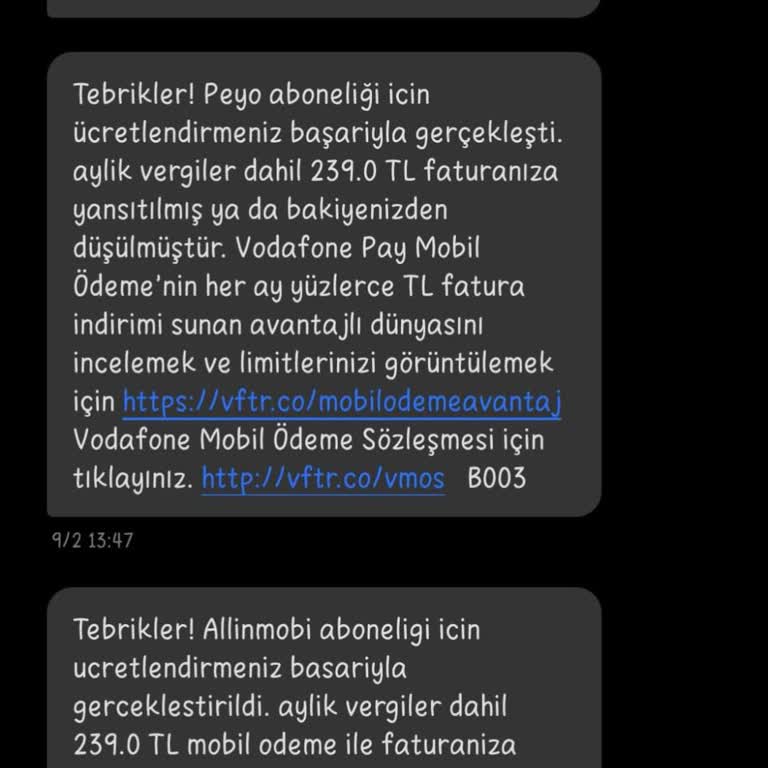 Vodafone'un Bilgim Dışında Başlattığı Abonelik Ve Haksız Ücretlendirme
