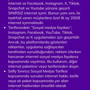 Selfy Sosyal Medya Paketi Hayal Kırıklığı