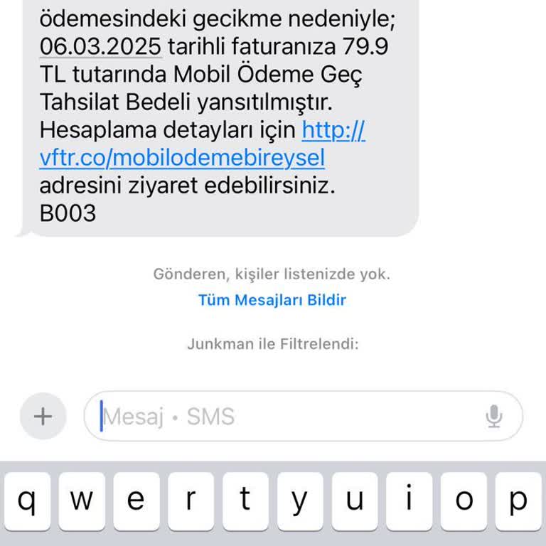Haksız Mobil Ödeme Geç Tahsilat Ücreti İtirazı