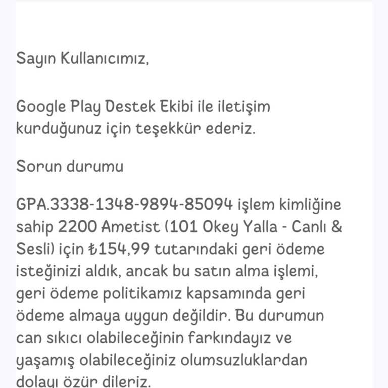 Yanlışlıkla Yapılan İşlemler İçin İptal Talebi