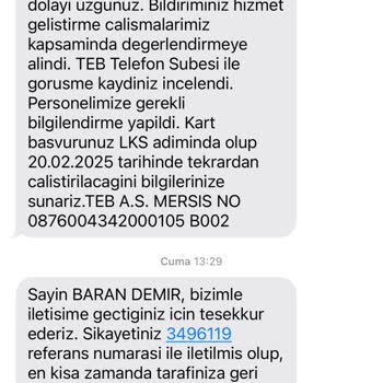 TEB Bankası Kredi Kartı Başvurusunda Sürekli Gecikme Ve Onay Sorunu