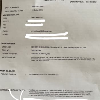 HP Victus Bilgisayarımda Servis Sonrası Isınma Sorunu