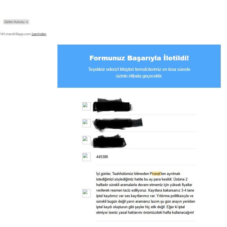 Pronet Abonelik İptalinde Yaşanan Zorluklar Ve Ek Ücret Talepleri