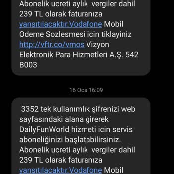 Hizmet Alınmadan Kesilen Üyelik Ücretleri