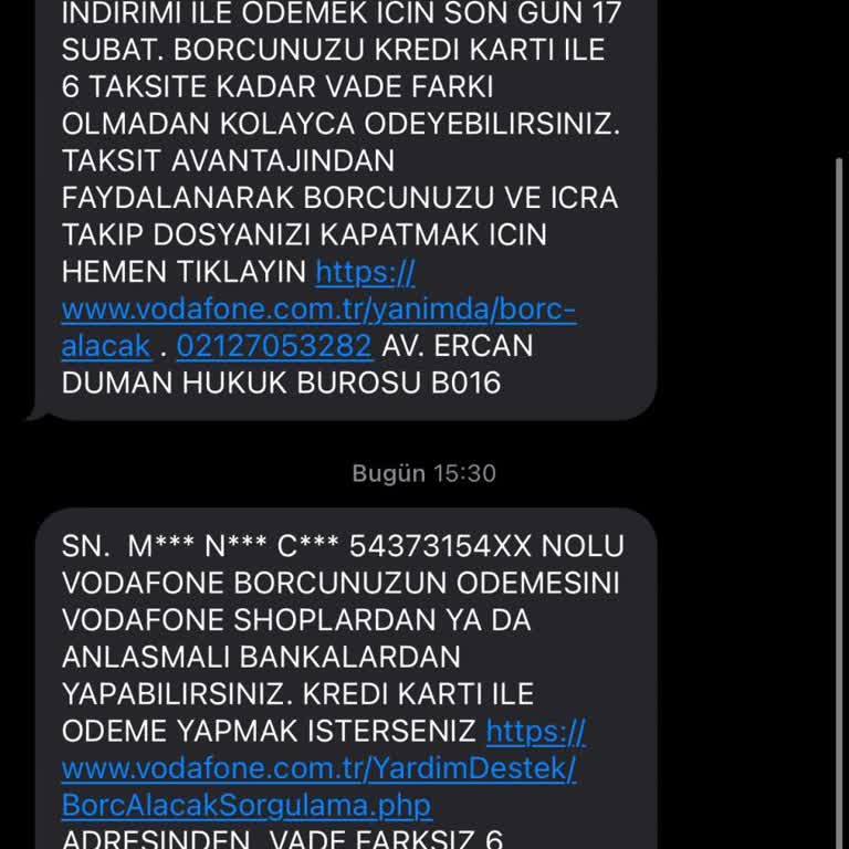 Yanlış Borç Mesajlarıyla Başlayan Vodafone Çilesi