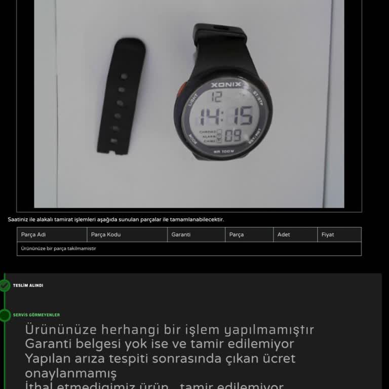 Yanıltıcı Bilgilendirme Ve Eksik Parça Desteği