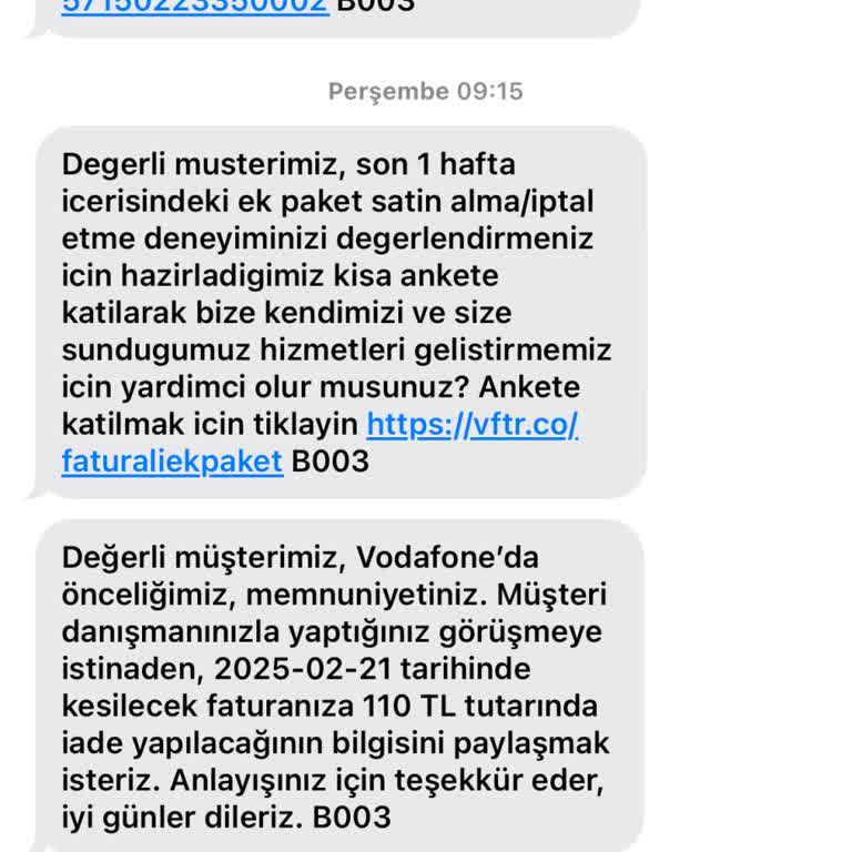 Vodafone'da İstenmeyen Dakika Yüklemesi Ve Fatura Sorunu