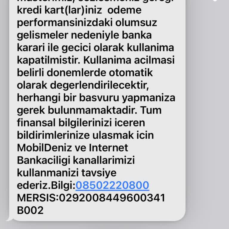 Denizbank Kredi Kartlarının Haksız Yere Kapatılması