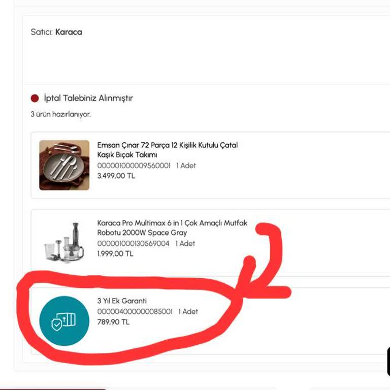 Karaca'dan İade Edilmeyen Ek Garanti Ücreti Sorunu