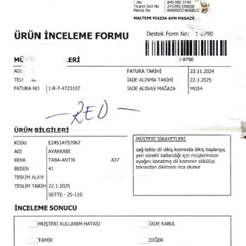 Ayakkabıdaki Üretim Hatası Ve İlgisizlik