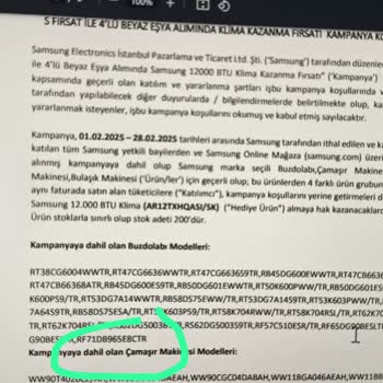 Samsung Beyaz Eşya Kampanyasında Yanıltıcı Bilgi Ve İletişim Sorunu
