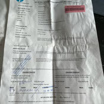 Sürekli Arızalanan HP Laptop Ve Yetersiz Servis Deneyimi