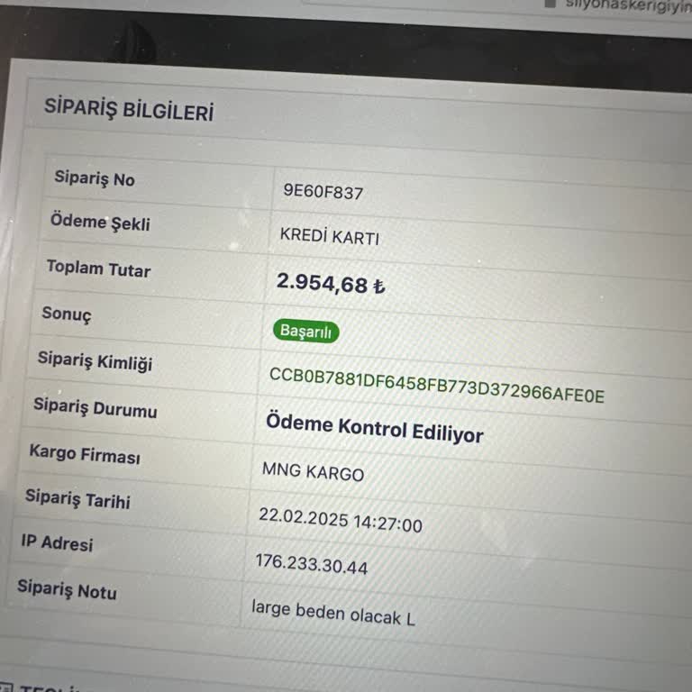 Silyon Askeri Giyim'den Siparişe Ulaşamama Sorunu