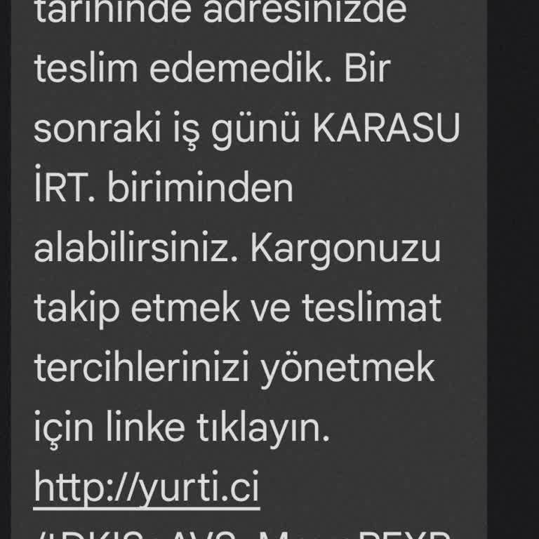 Karasu Yurtiçi Kargo Şubesi Adreste Bulunamadığımı Beyan Ederek Kargomu Teslim Etmemiştir