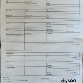 Dyson Yetkili Servis Hayal Kırıklığı