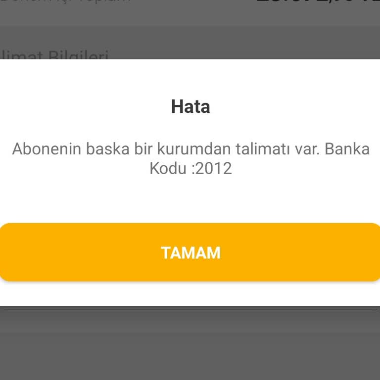 Otomatik Ödeme Talimatı İptal Edilemiyor