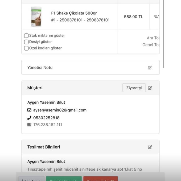Herbaldanal'dan İptal Edilemeyen Sipariş Ve Ulaşılamayan Destek