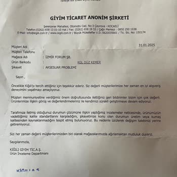 Kiğılı Kemer Tokası Hayal Kırıklığı: Müşteri Memnuniyeti Nerede?