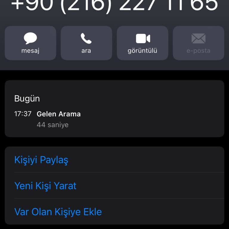Beklenmedik Arama Ve Sorumluluk Reddiyesi