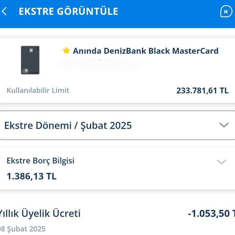 Denizbank'tan Haksız Kart Aidatı Kesintisi: 1053 TL'nin İadesini Talep Ediyorum!