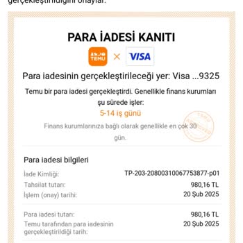Temu'da İptal Edilen Siparişin İadesi Banka İle Anlaşmazlık Yarattı
