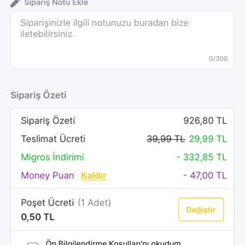 Migros Sanal Market İndirim Yanıltmacası Ve Yanlış Provizyon Çekimi