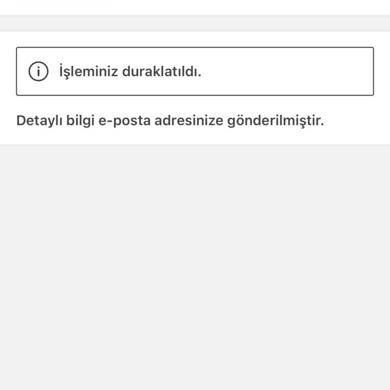 Sahibinden Durdurulan İşlem Ve İade Edilmeyen Para