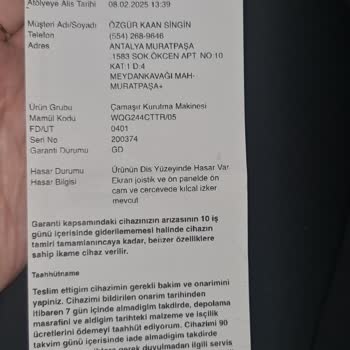 Bosch Servisi Çamaşır Kurutma Makinesini Bozdu