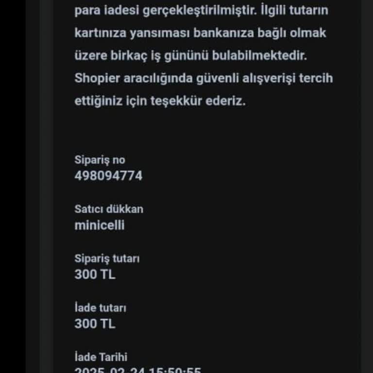 İade İşlemi Tamamlanmadı: Müşteri Memnuniyeti Tehlikede