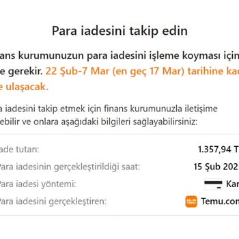 Temu'da İade Sürecinde Sonsuz Döngü