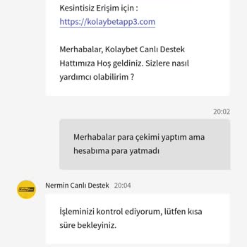 Çekim İşlemi Sorunu Ve Destek Yetersizliği