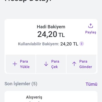 Hadi - Tombank Hesabımdan Alınan 310 TL'nin İadesini İstiyorum