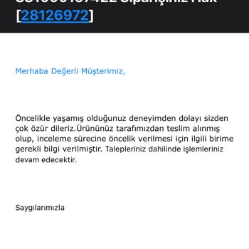 Arızalı Saat Ve Cevapsız Değişim Talebi